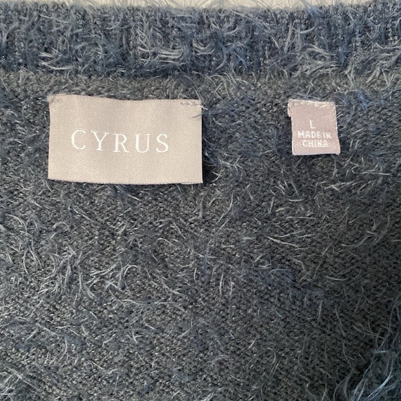 Cyrus V neck acrylic sweater charcoal grey size L - Picture 4 of 5